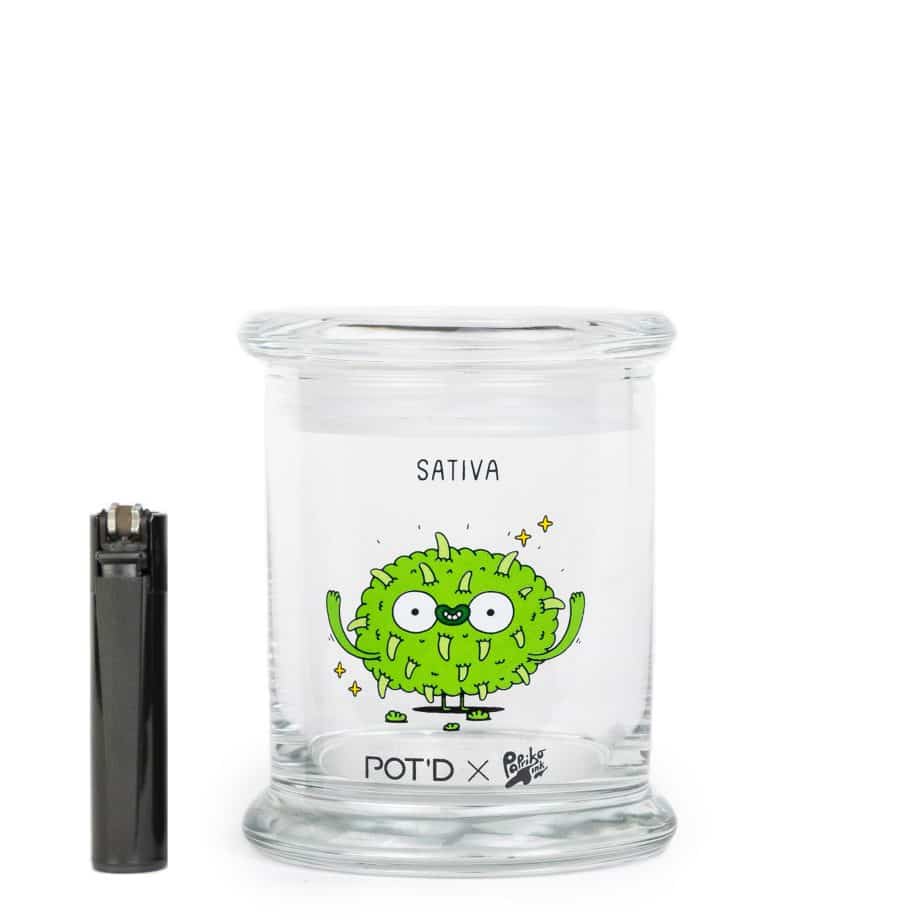 Large pop-top jar - Sativa